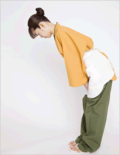 挨拶は、言葉、態度、心の三位一体。